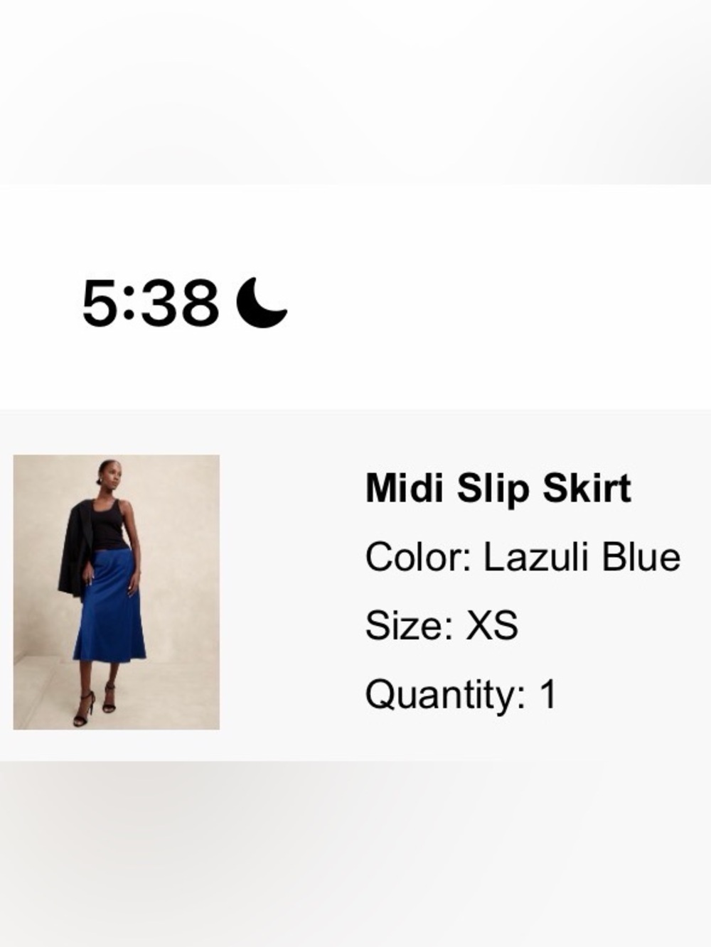 Banana Republic Midi Slip Skirt Blue XS